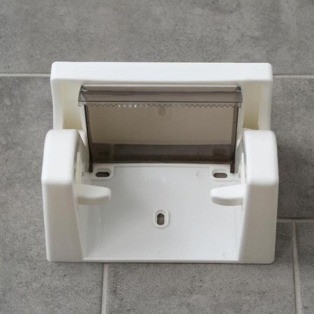 A holder for toilet paper with a shelf, 18 × 11.5 × 12 cm, white color-7