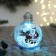 Ball plastic light D-8 cm "Winter Fantasies" Santa Claus and Olena, transparent