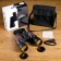 7x50 binoculars, "tundra", black, ruby ​​lenses, with an insert in the form of a bullet