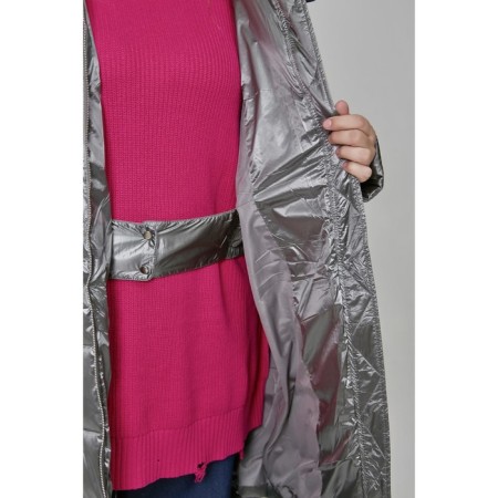 Female coat, size 56, gray color-6