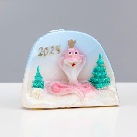 Figure candle "Snake with a blue sky. Symbol of the year 2025."-8