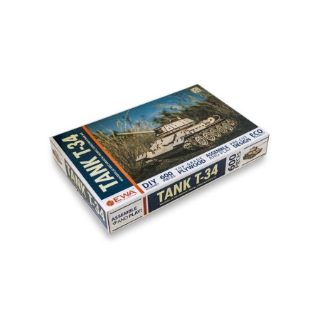 Wooden designer 3D EWA "T-34 tank"-12