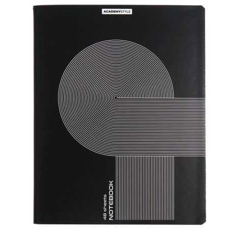 A notebook of 96 sheets in the Black and White cage, cover coated cardboard, double selective UV-lak, mix-3