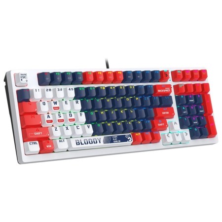 Keyboard A4Tech Bloody S98 Sports Navy Blms Plus Mechanical Blue/White USB For Gamer L 107042-1