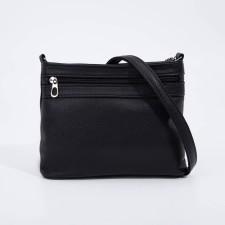 Bag Cross-Bodi with a zipper, black color