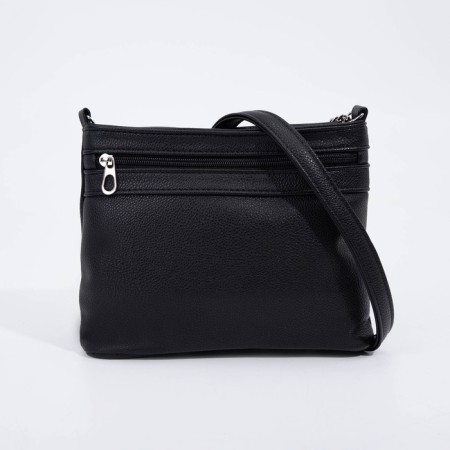 Bag Cross-Bodi with a zipper, black color