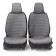 Front seats Car Performance, 2 pcs, Fiberflax (flax), gray