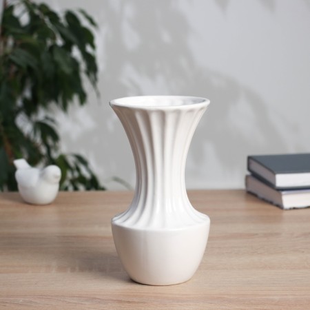 VAZA Ceramics Table "Thiago" Fears, 18x8.5 cm, white