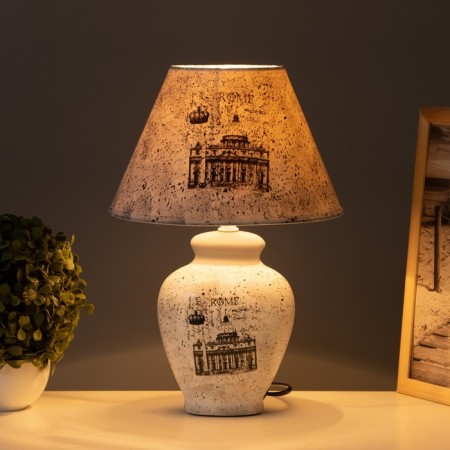 Lamp table ceramics "Roman Empire" E14 220V 39x25x25 cm Risalux
