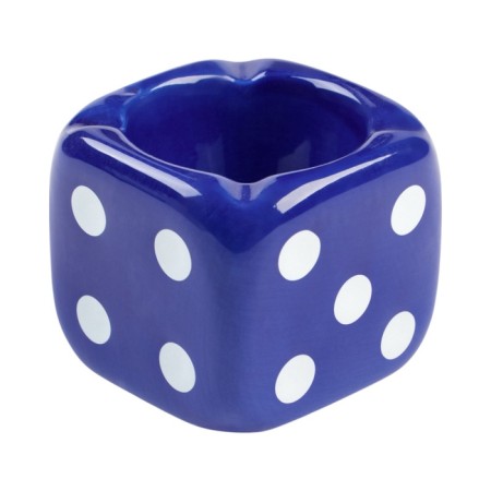 An ashtray for the house "Player bones", for cigarettes and sticks, 8 x 8 cm, blue-1