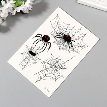 Black body tattoo with the color "Spiders and Web" 15x10.5 cm-1