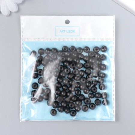 Beads for creativity tree "Black" D-0.8 cm, set of 20 g-2