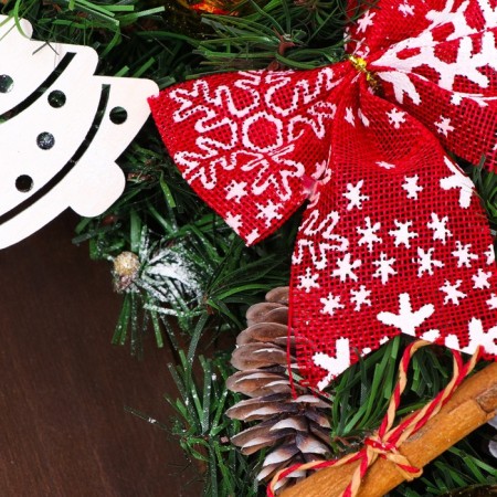 Festive wreath "New Year's star", 45 cm, handmade-2
