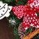 Festive wreath "New Year's star", 45 cm, handmade