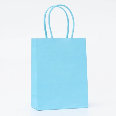Craft bag blue, round handle, 15 x 12 x 6 cm, 120 g