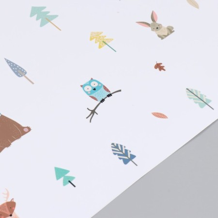 Sticker Plastic Interior color "Forest with animals" 36x58 cm-2