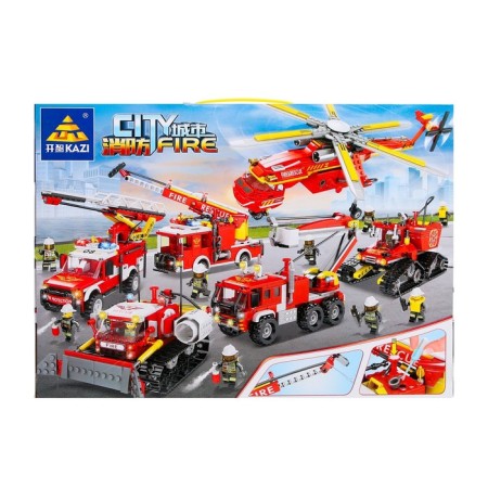 Designer Firefighters "Machine with a staircase", shoots with water, 278 parts-4