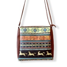 Cross-Bodi bag, lightning department, brown color 