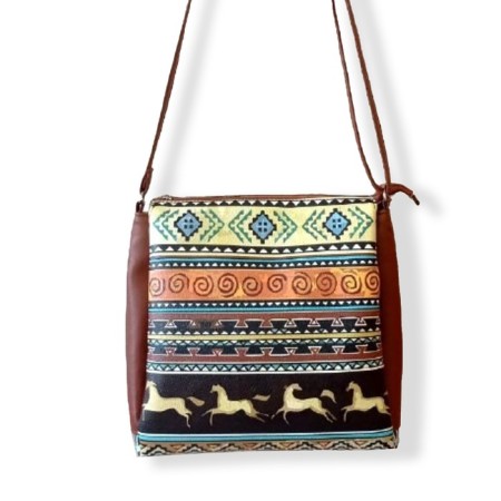 Cross-Bodi bag, lightning department, brown color "Africa"