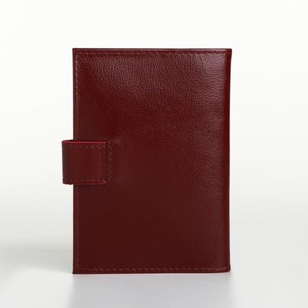 Cover for auto documents on the button, Textura, burgundy color-1