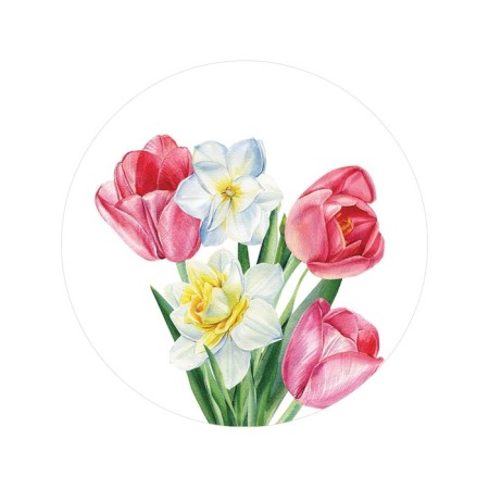 Pareo and beach rug "Spring bouquet", D = 150 cm-1