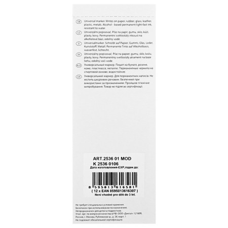 Permanent marker 2.0 mm centropen 2536, line 1mm, blue, light -resistant color-2
