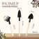 A set of garden tools, 3 objects: rake, 2 blades, length 24 cm, wooden handles, Greengo