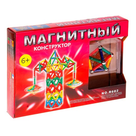 Magnetic designer "Funny carousel", 68 parts-2