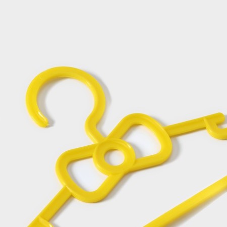 Shoulders - Children's shade hangers for clothes, 28.5 × 0.4 × 14.5 cm, 10 pcs, yellow color-2