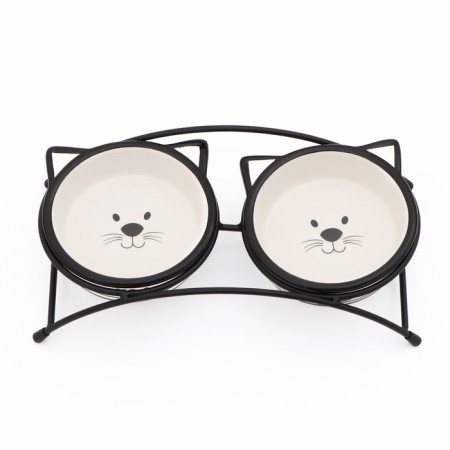 Ceramic bowls on a stand 2 x 250 ml-2
