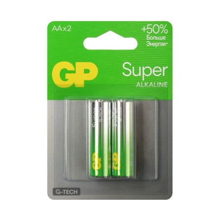 Battery Alkalin GP Super, AA, LR6-2BL, 1.5V, blister, 2 pcs.