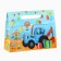 Gift package, blue tractor, 40x30x12 cm