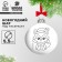 New Year's Christmas tree decoration for coloring "New Year! Fox ", D = 5.5 cm