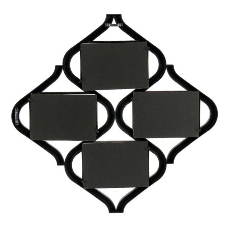 Photo frame plastic in 4 photos 10x15 cm "Sanding clock" Black 38x38 cm-3