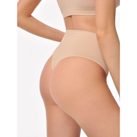 Women's thong cowards with a texture rubber Mirey String, size 42-44, bodily color-5