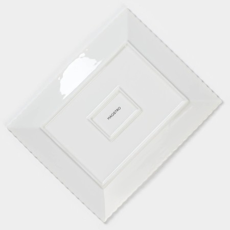 Porcelain dining plate Magistro "Tandy", 25 × 20 cm, white color-3