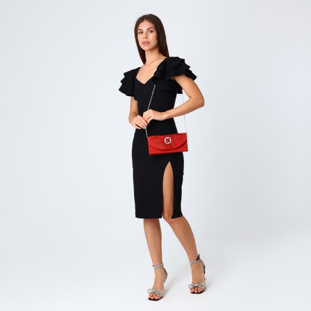 Female bag on a magnet, red color-5