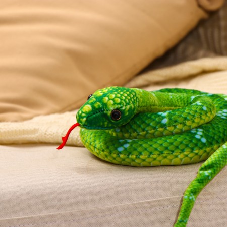 Soft toy "Snake", 19 cm/80cm, green color-2