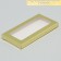 Gold chocolate box, with a window, 17 x 8.5 x 1.5 cm