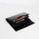 Women's wallet on the button, black color