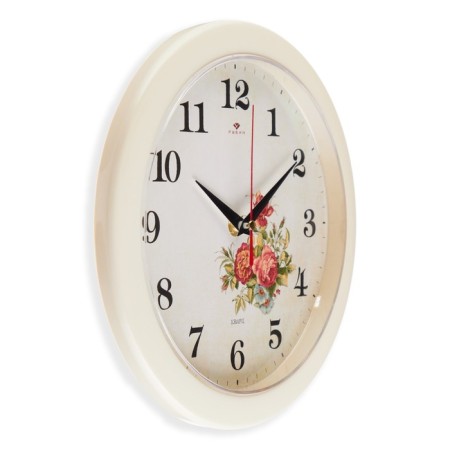 Walls wall, interior "roses", d-23 cm, silent, beige body-1