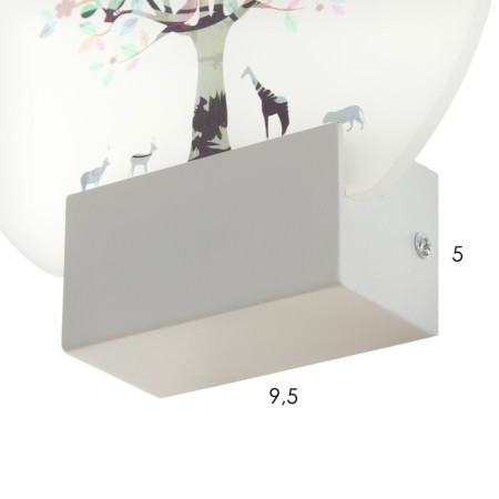 Sconces "Flower tree" LED 6W 4000k white 19.5x6x19.5 cm-5