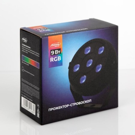 Прожектор PAR для сцены 6 × 1.5 Вт, свечение RGB, 220 В-5