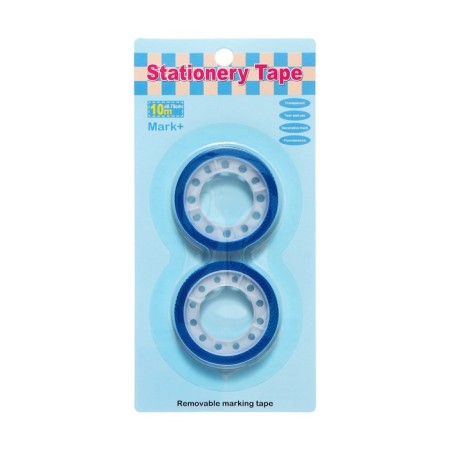 Set 2 pieces, adhesive tape textual (renamed) 75 mm x 10m, blue-2