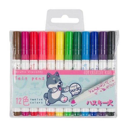 Fleeters with a thickened rod 12 JoyColor mini colors, in a plastic pocket, mix-3