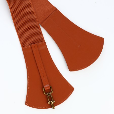 Women's belt, width 12 cm, red color-4
