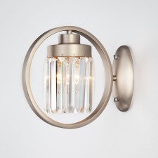 Wall lamp EUROSVET Loraine 10095/1, E14, 1x60W, 270x120x250 mm, Nickel color