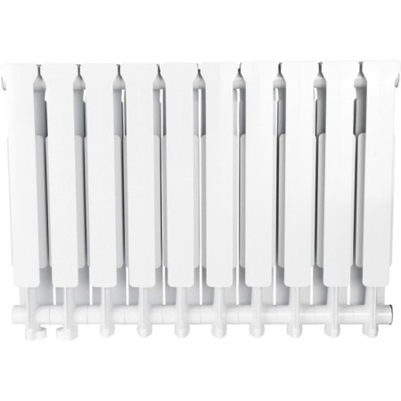 Aluminum radiator Stout Bravo, 500 x 80 mm, 10 sections, lower right connection-2