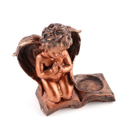 Summary "Angel", on a book, one candle, 12 x 5 x 13 cm-3