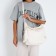 Soldier bag with a zipper, beige color